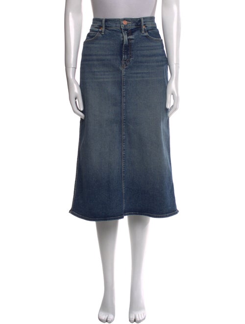 Mother Distressed Accents Midi Length Skirt