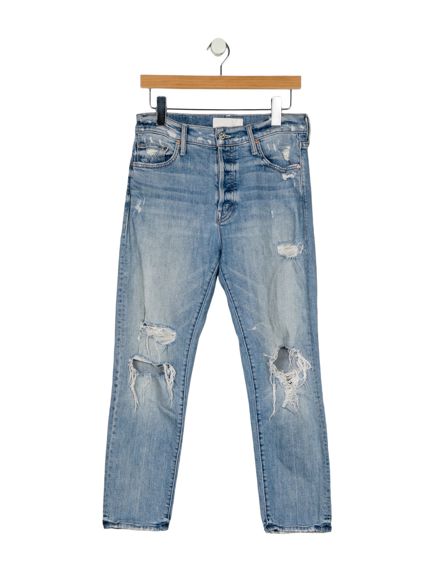 Mother Mid-Rise Straight Leg Jeans