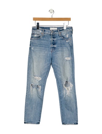 Mother Mid-Rise Straight Leg Jeans