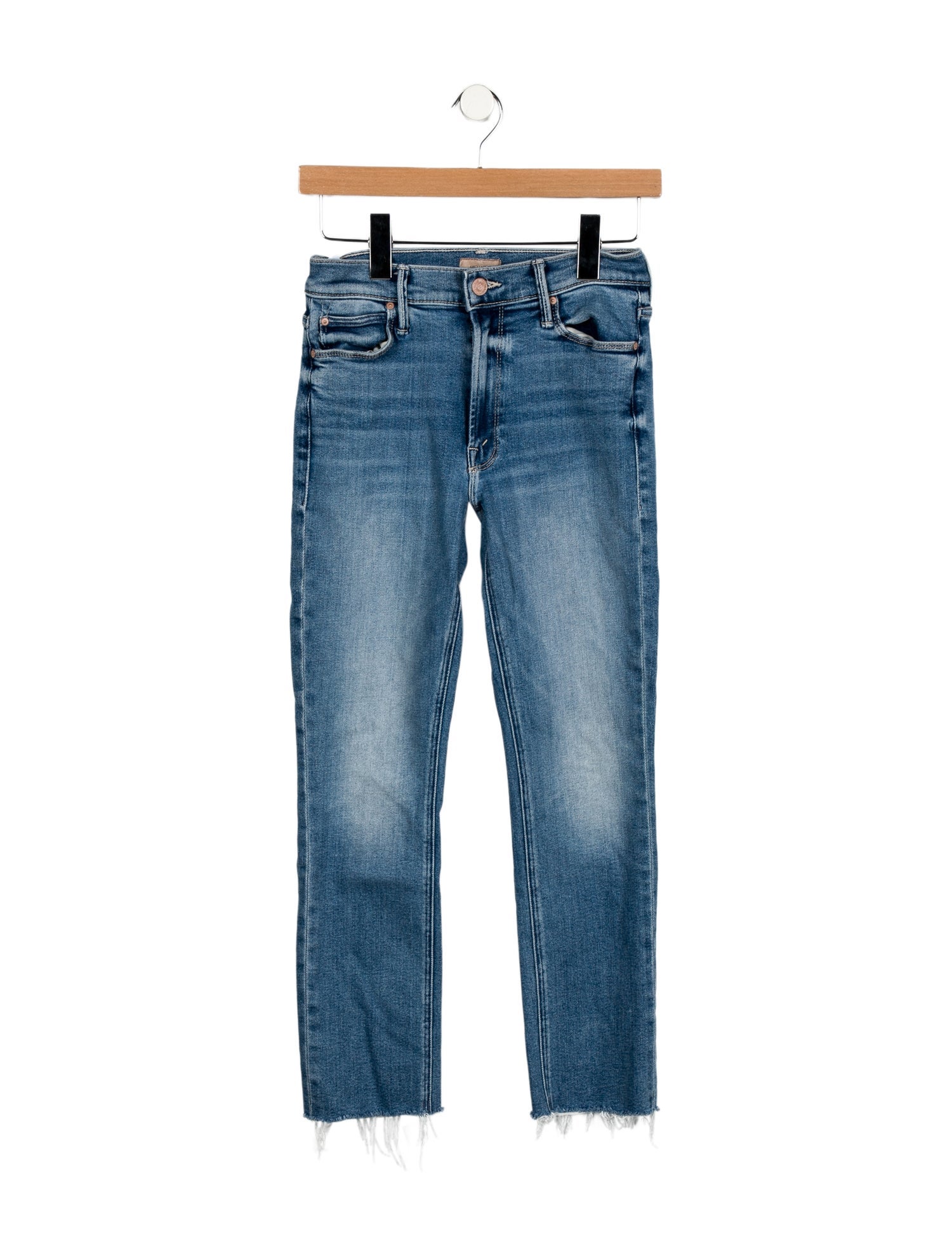 Mother Mid-Rise Straight Leg Jeans