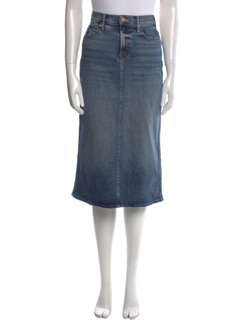 Mother Raw-Edge Trim Knee-Length Skirt