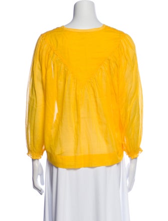 Mother V-Neck Three-Quarter Sleeve Blouse