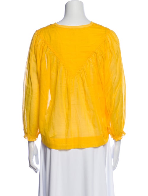 Mother V-Neck Three-Quarter Sleeve Blouse