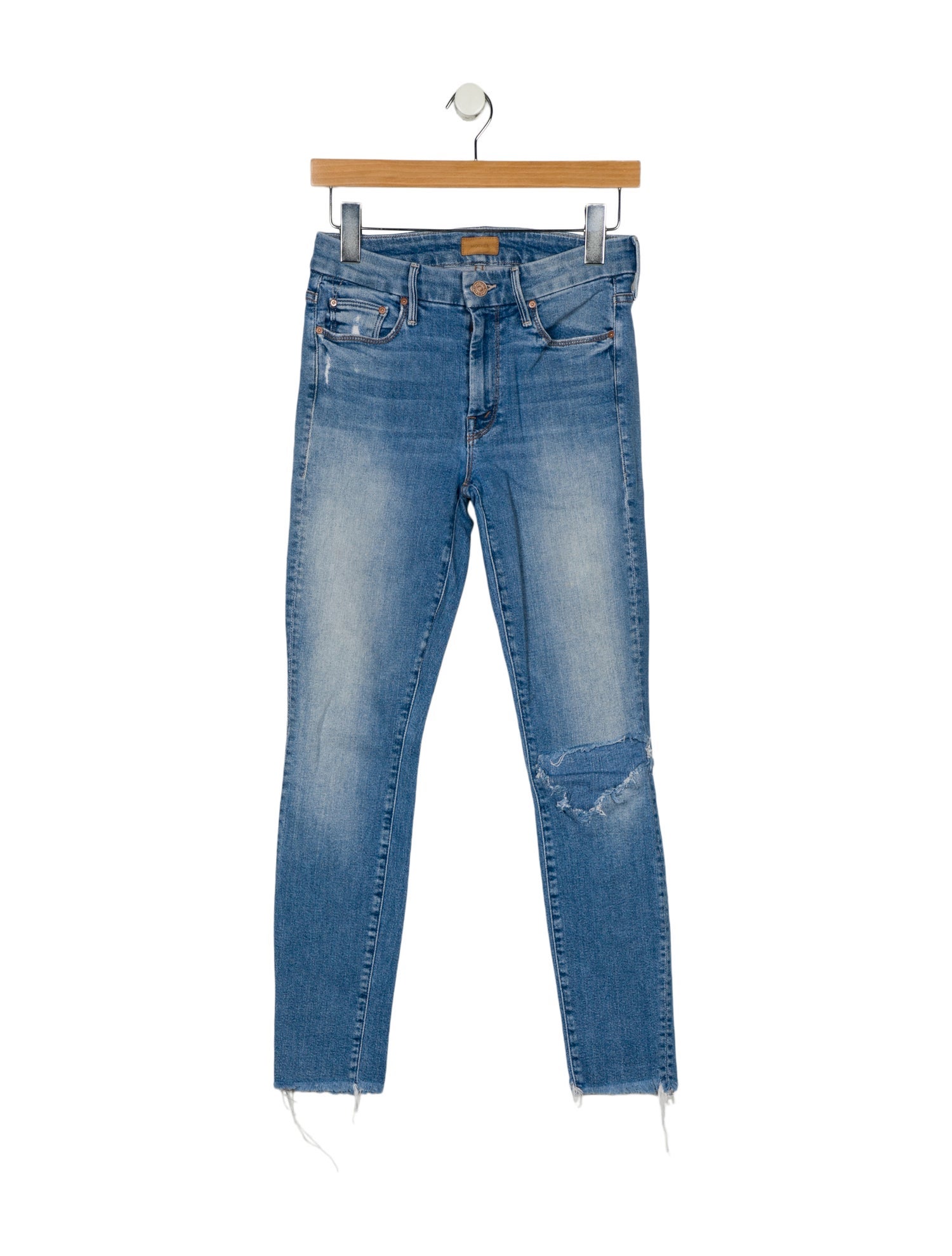 Mother Mid-Rise Skinny Leg Jeans