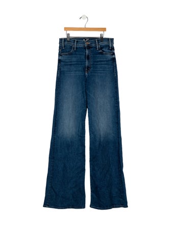 Mother Mid-Rise Wide Leg Jeans