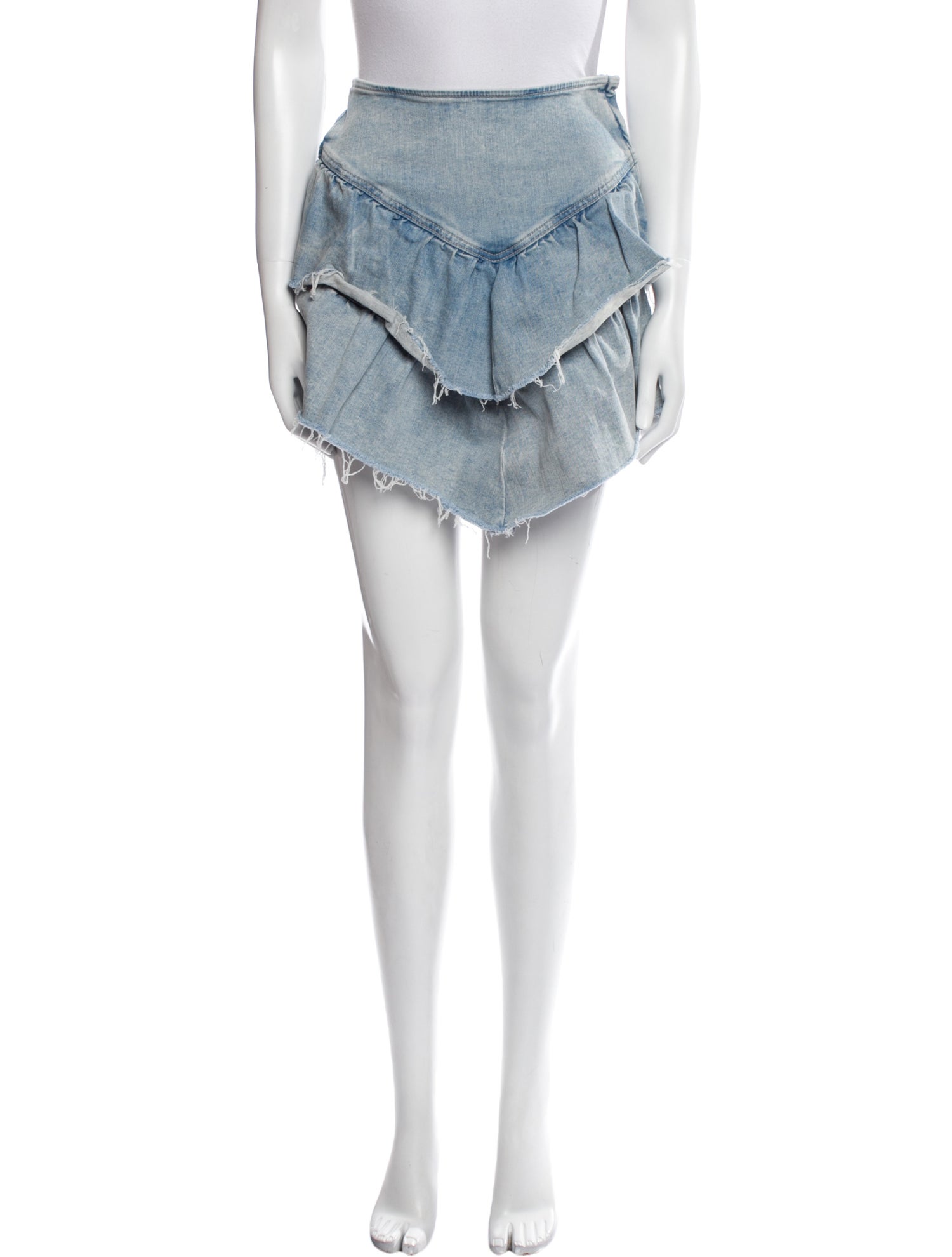 Mother Distressed Accents Mini Skirt