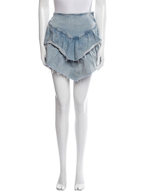 Mother Distressed Accents Mini Skirt