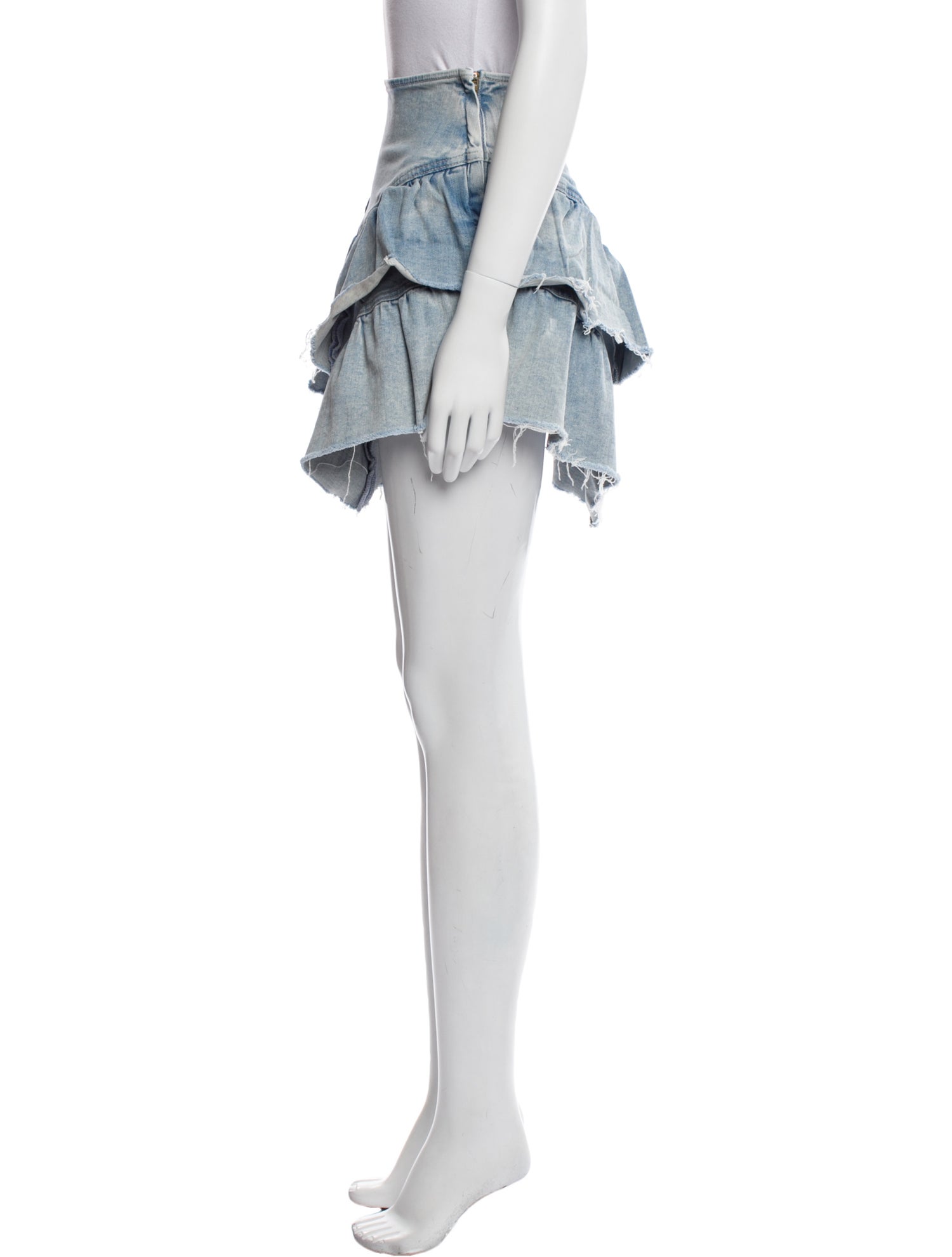 Mother Distressed Accents Mini Skirt