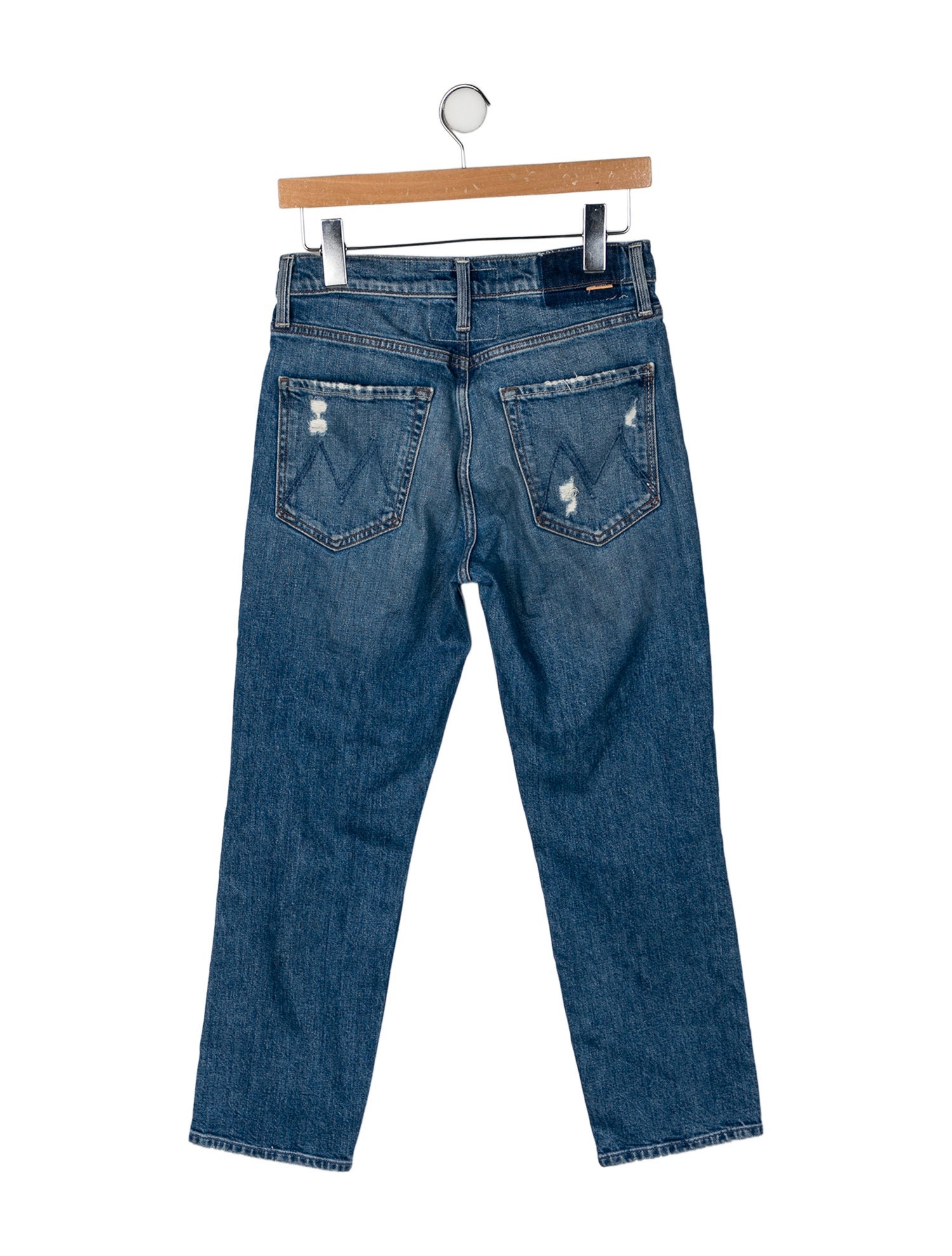 Mother Mid-Rise Straight Leg Jeans