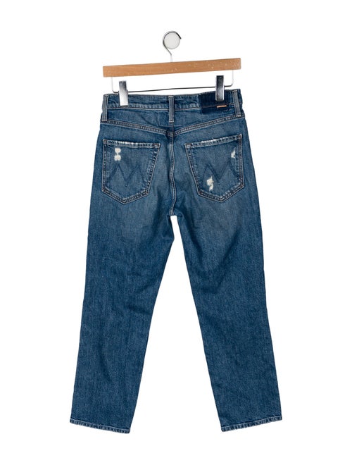 Mother Mid-Rise Straight Leg Jeans