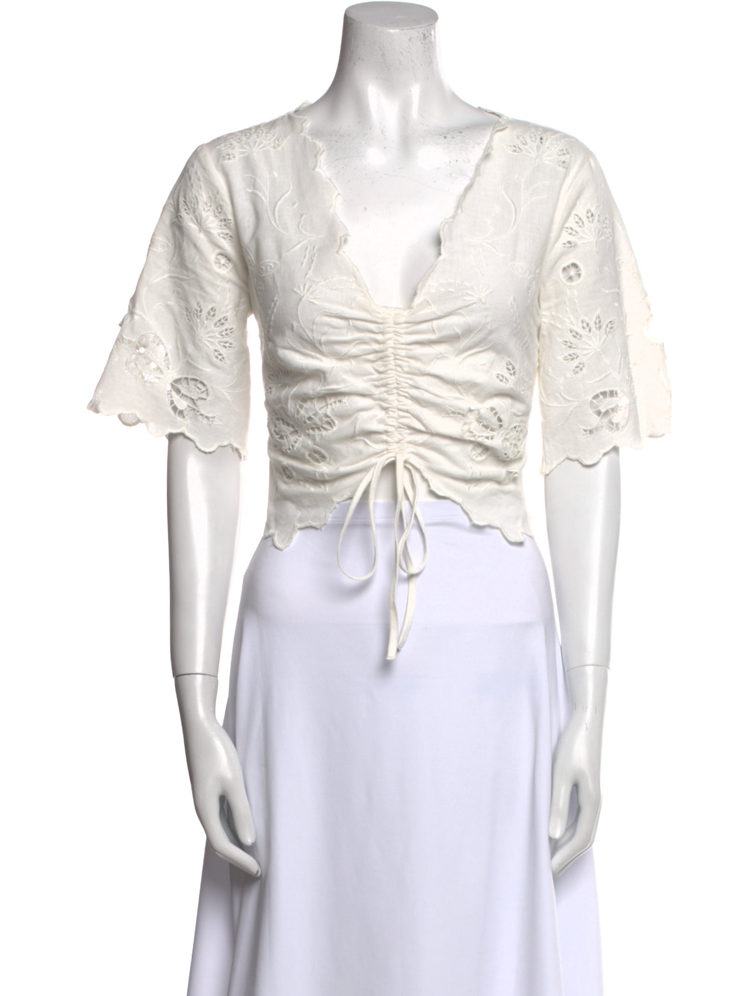 Mother V-Neck Short Sleeve Crop Top