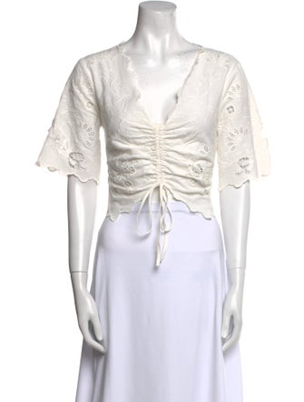 Mother V-Neck Short Sleeve Crop Top