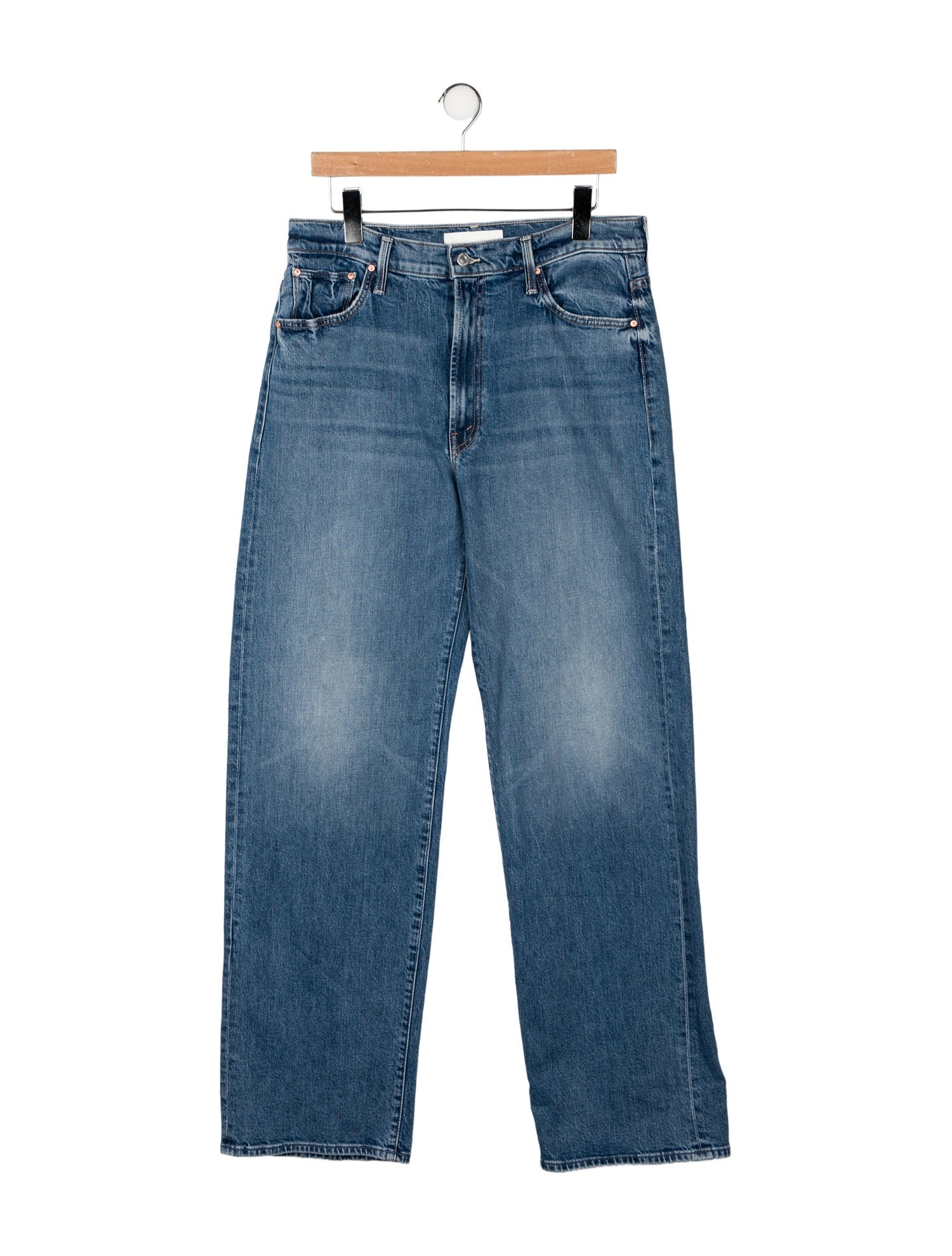 Mother Mid-Rise Wide Leg Jeans
