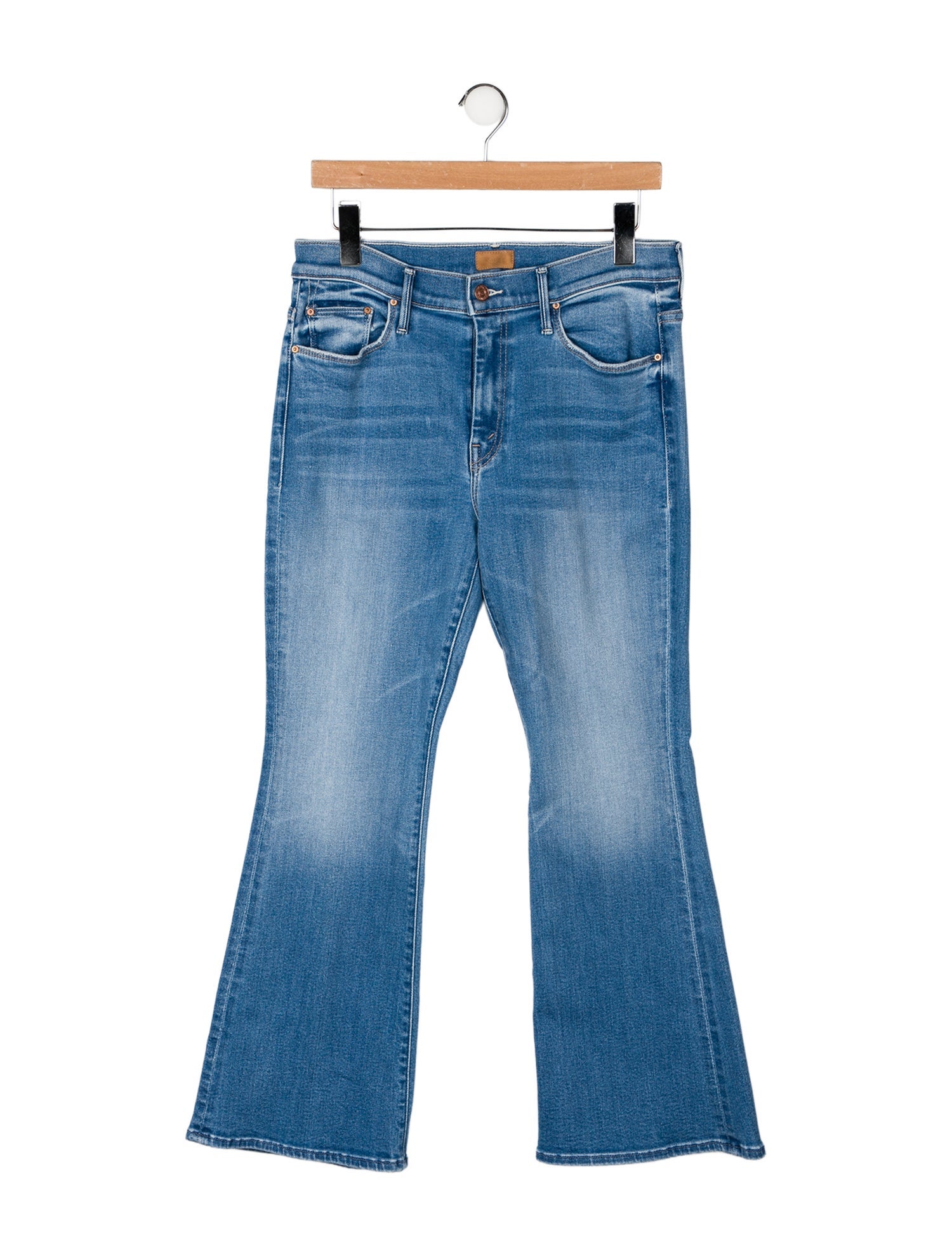 Mother Mid-Rise Wide Leg Jeans