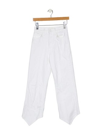 Mother Mid-Rise Wide Leg Jeans
