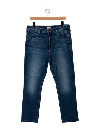 Mother Mid-Rise Straight Leg Jeans