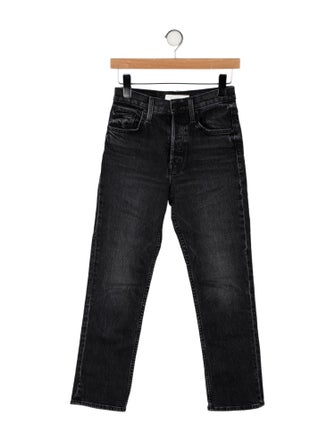 Mother Mid-Rise Straight Leg Jeans