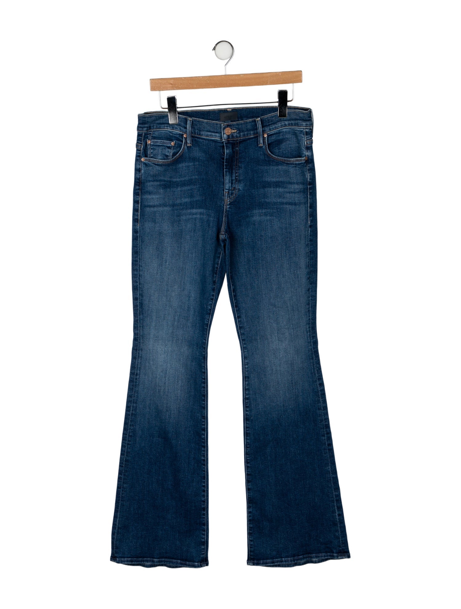 Mother Mid-Rise Wide Leg Jeans