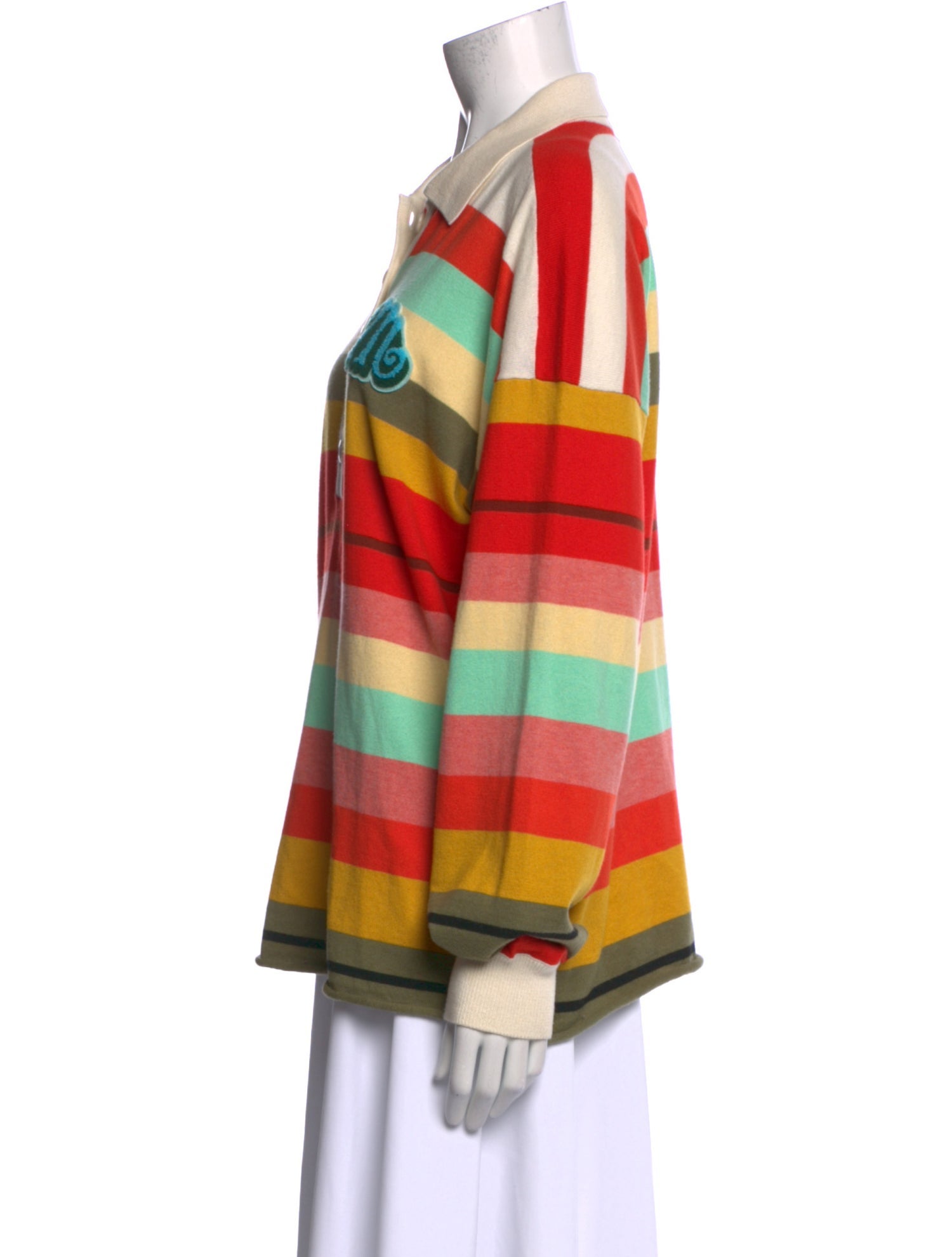 Mother Striped Long Sleeve Polo