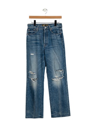 Mother Mid-Rise Straight Leg Jeans