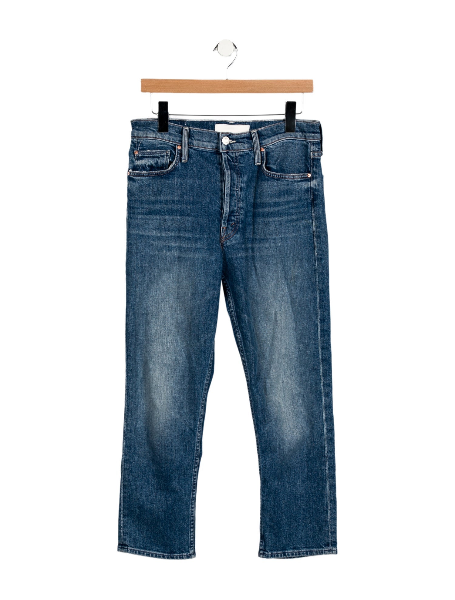 Mother Mid-Rise Straight Leg Jeans