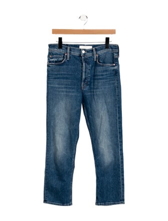 Mother Mid-Rise Straight Leg Jeans