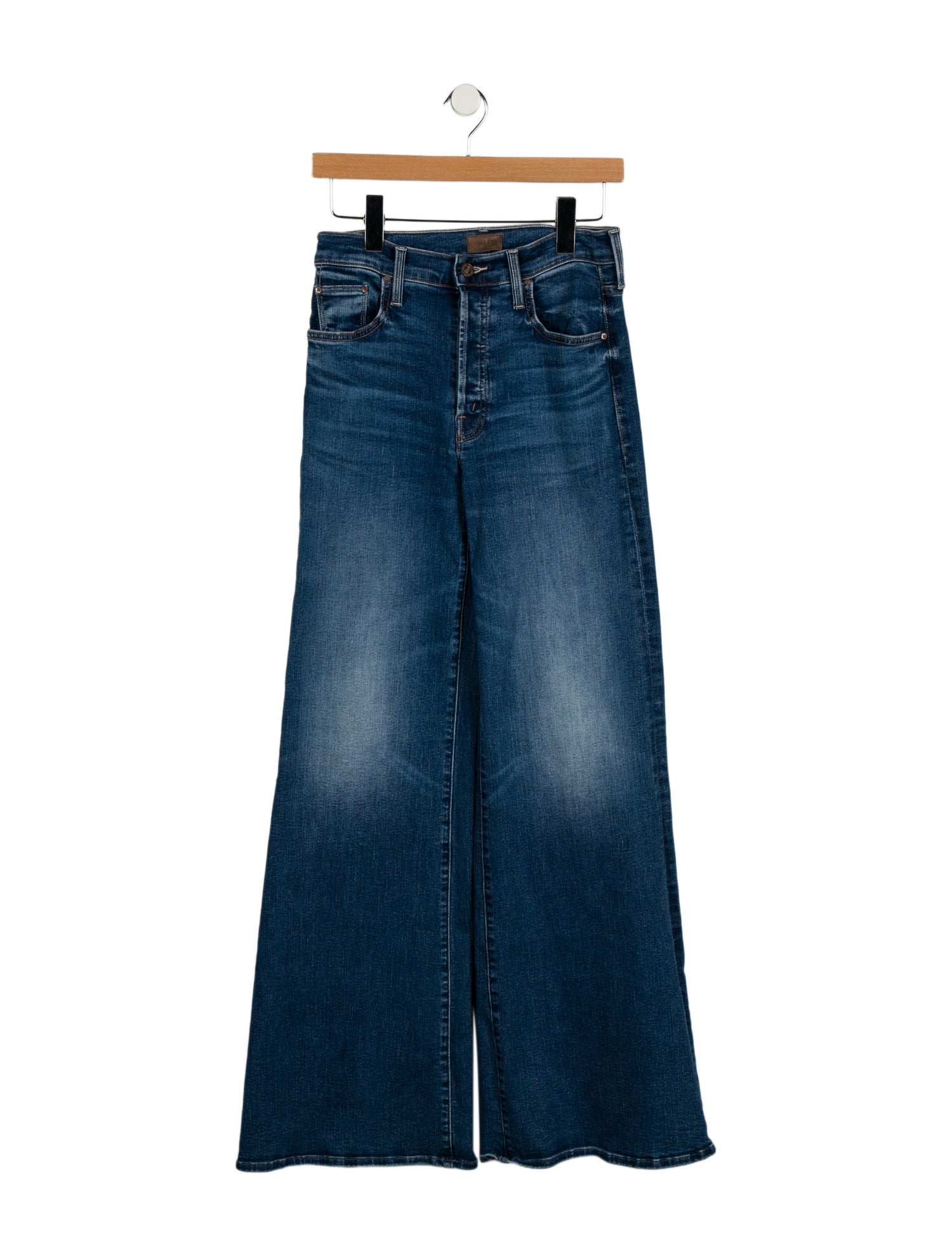 Mother Mid-Rise Wide Leg Jeans