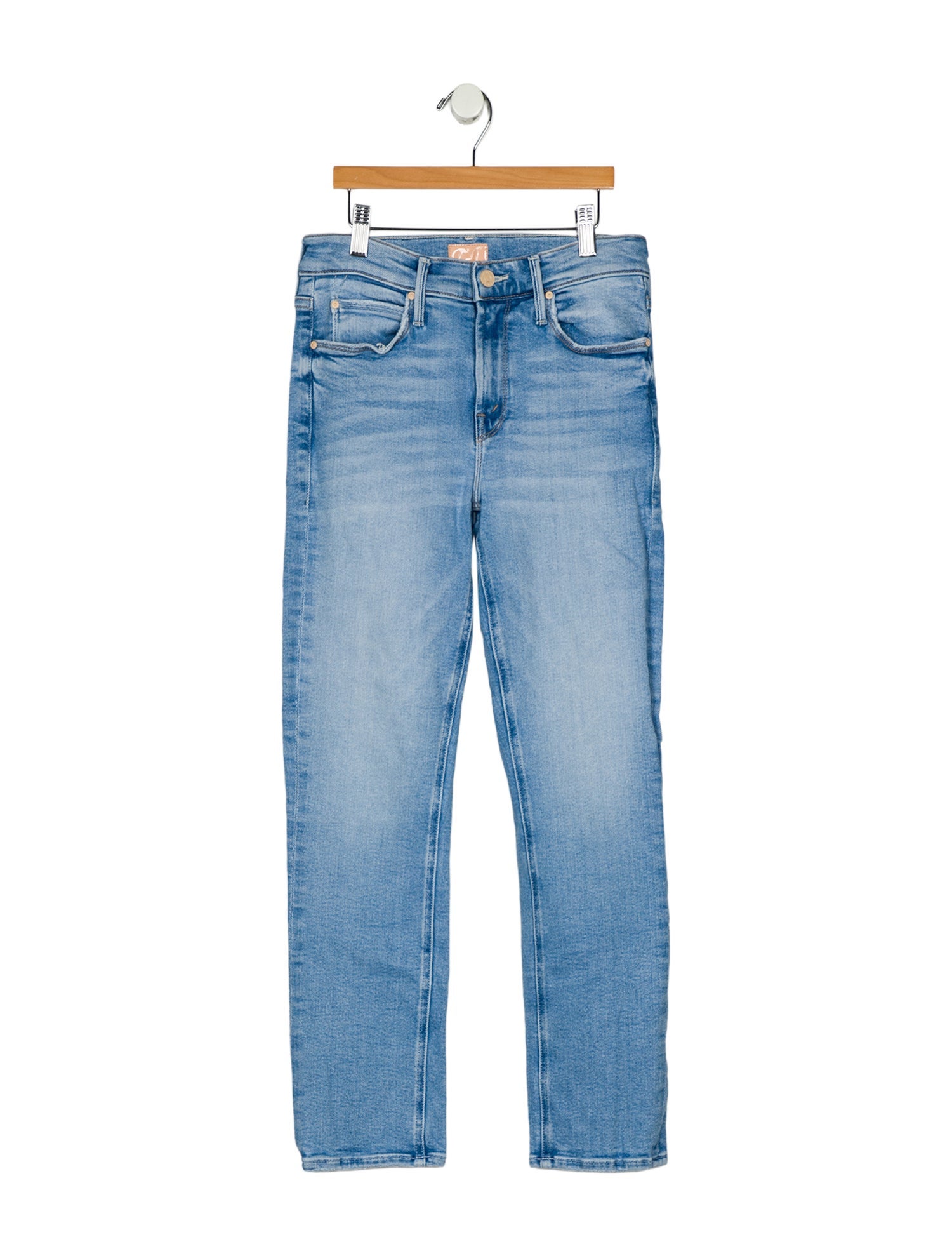 Mother Mid-Rise Straight Leg Jeans