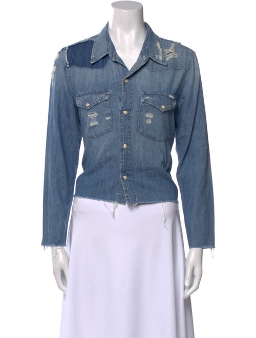 Mother Long Sleeve Button-Up Top