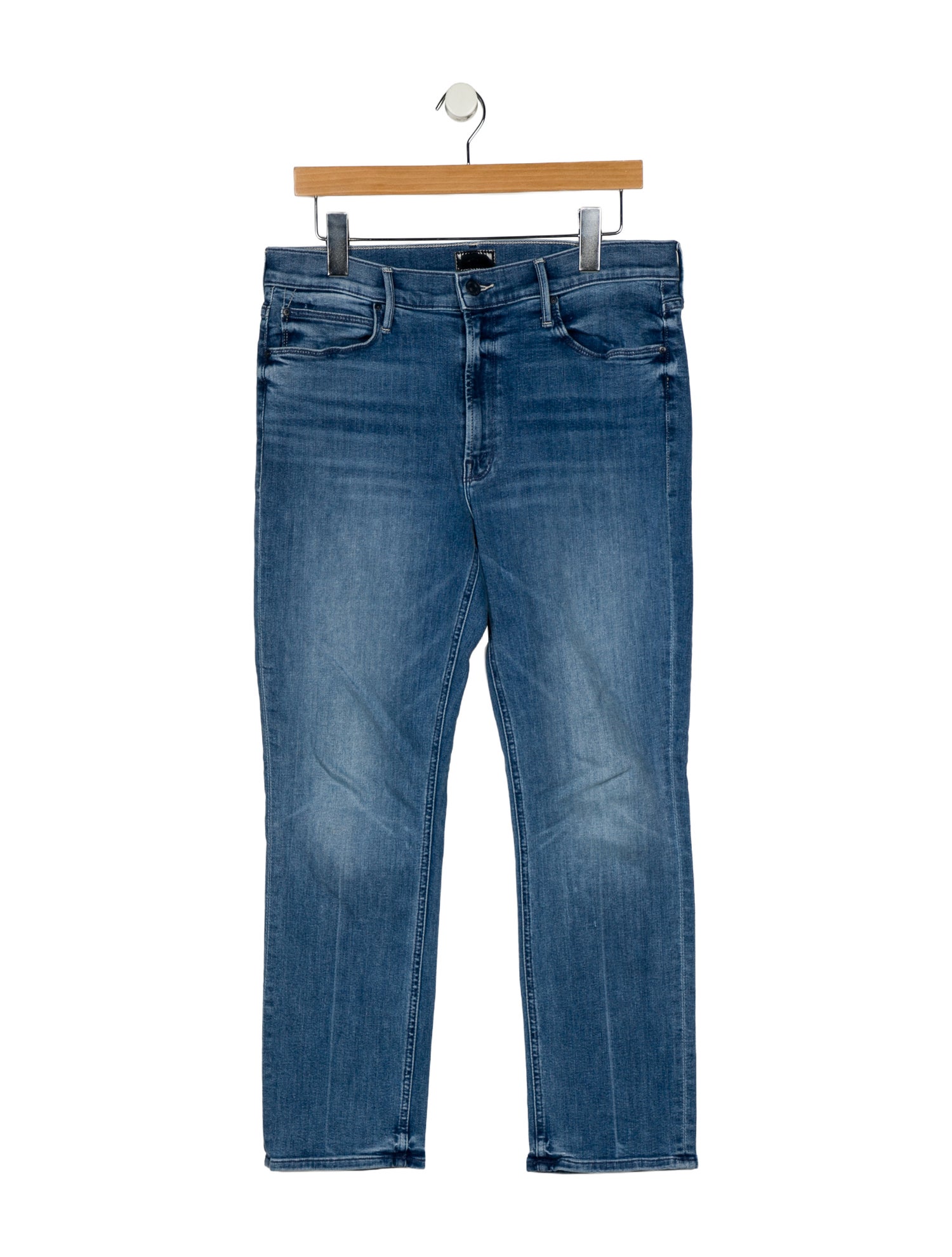 Mother Mid-Rise Straight Leg Jeans