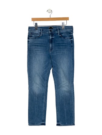 Mother Mid-Rise Straight Leg Jeans