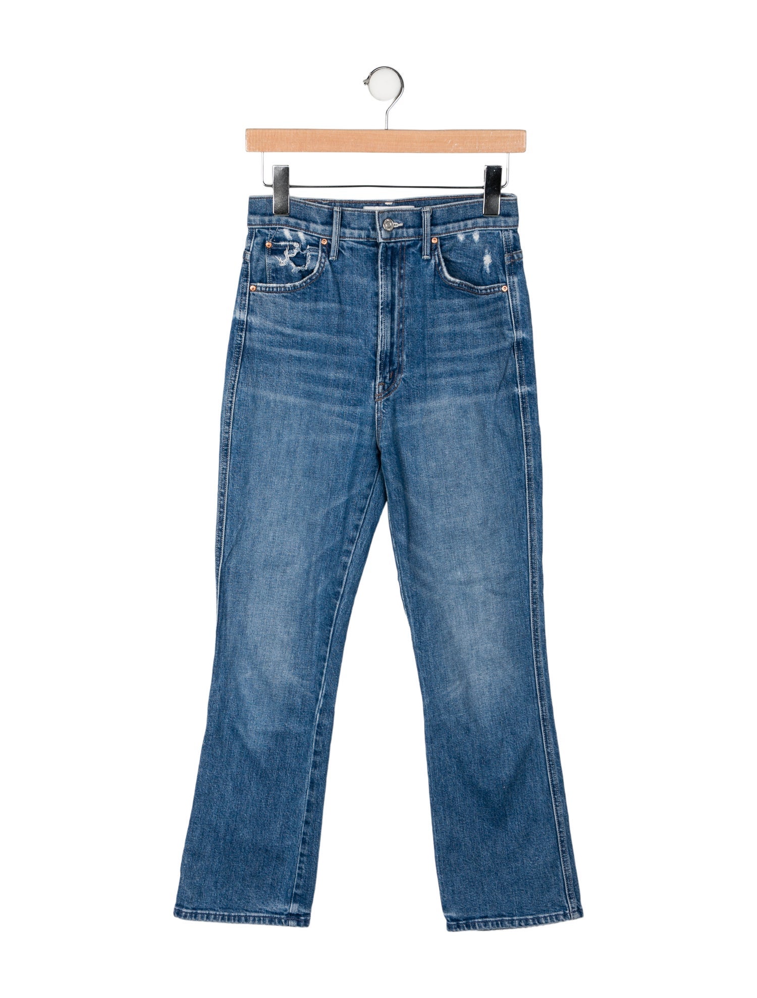Mother Mid-Rise Straight Leg Jeans