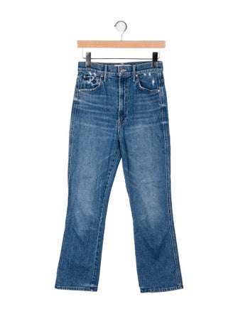 Mother Mid-Rise Straight Leg Jeans