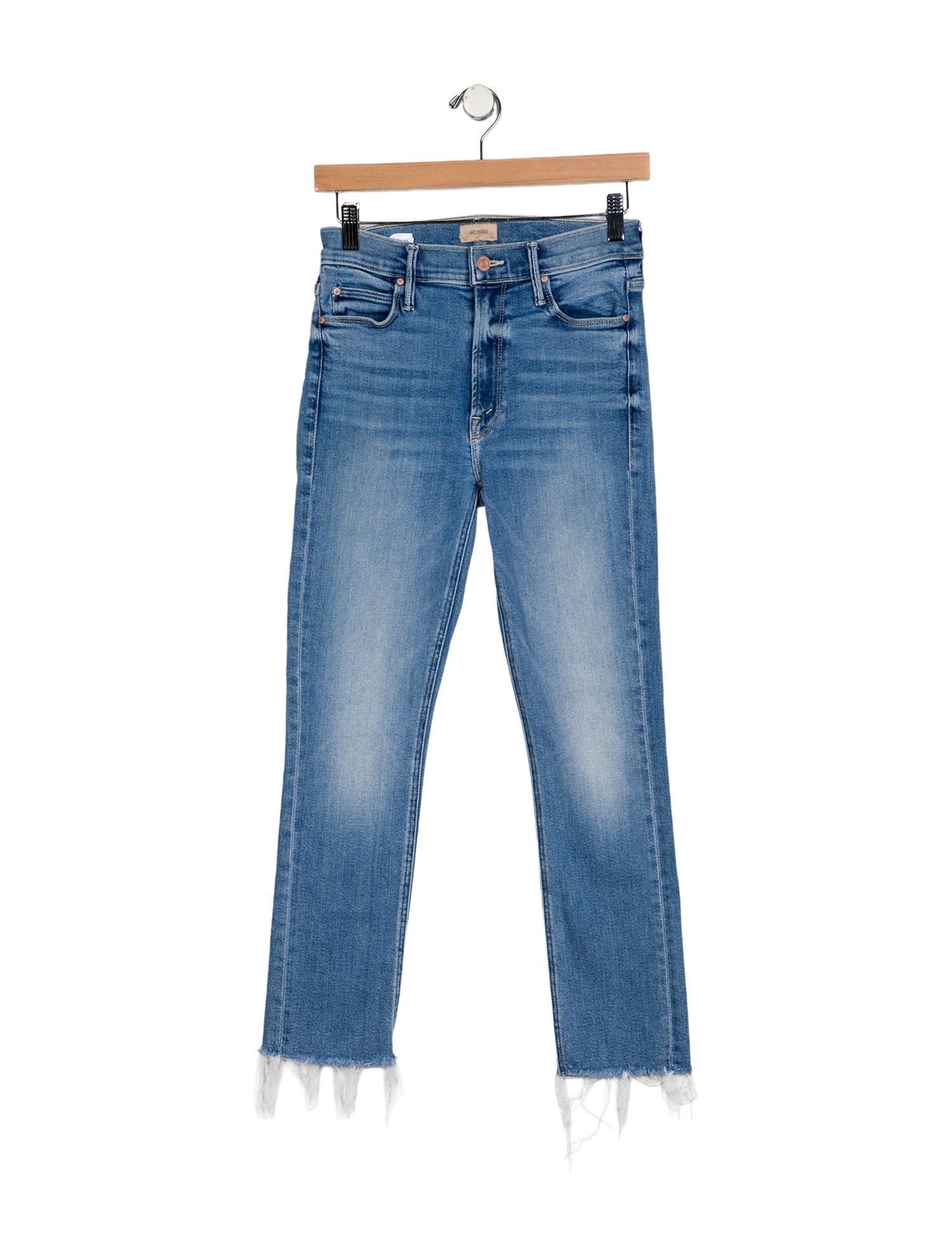 Mother Mid-Rise Straight Leg Jeans
