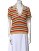 Mother Striped V-Neck Sweater