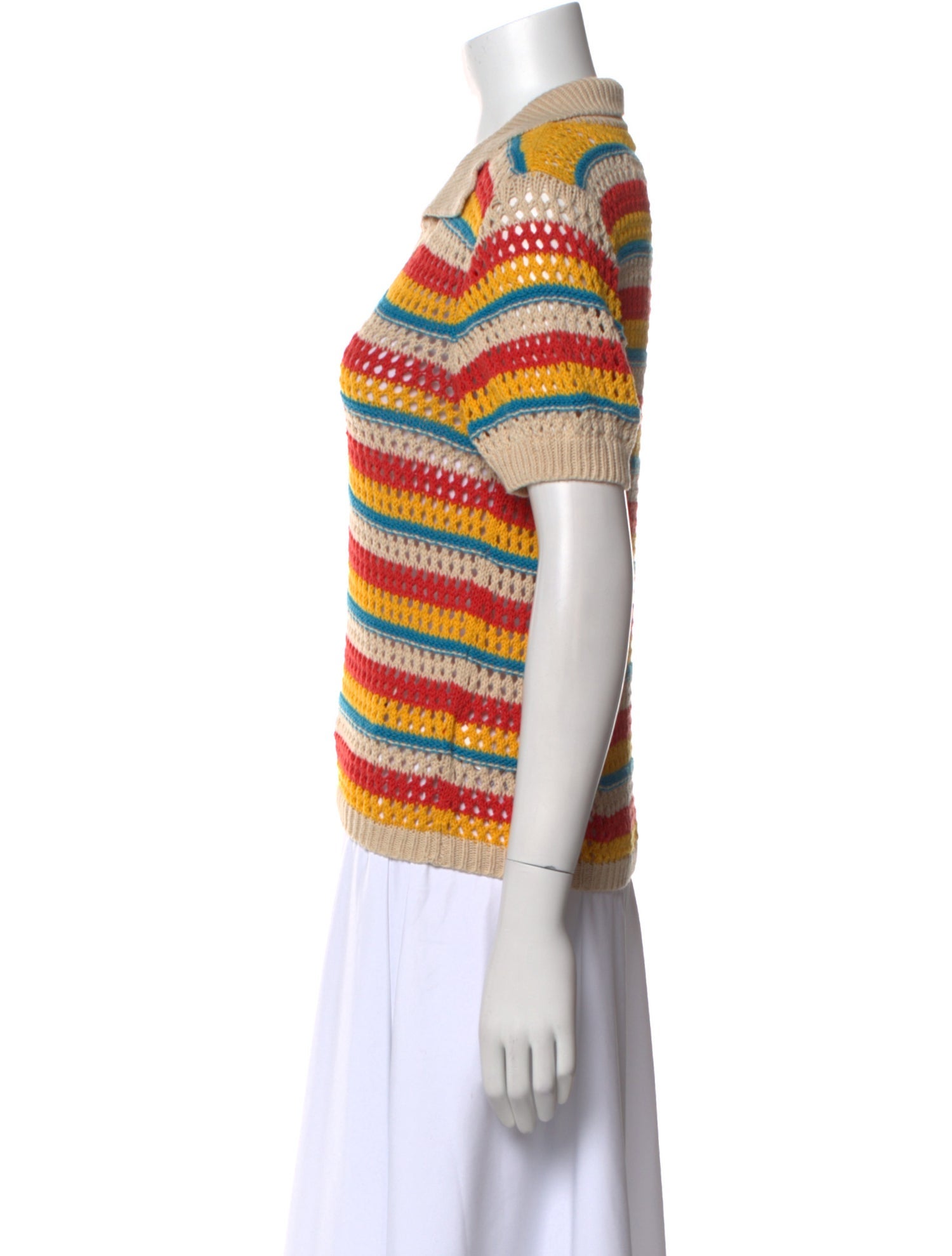 Mother Striped V-Neck Sweater