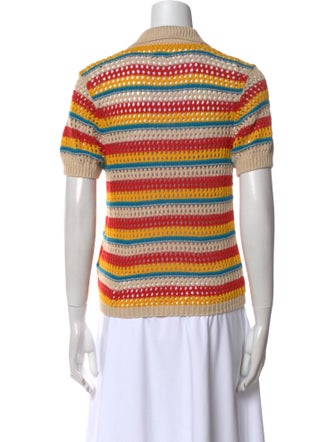 Mother Striped V-Neck Sweater