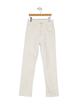Mother Mid-Rise Straight Leg Jeans
