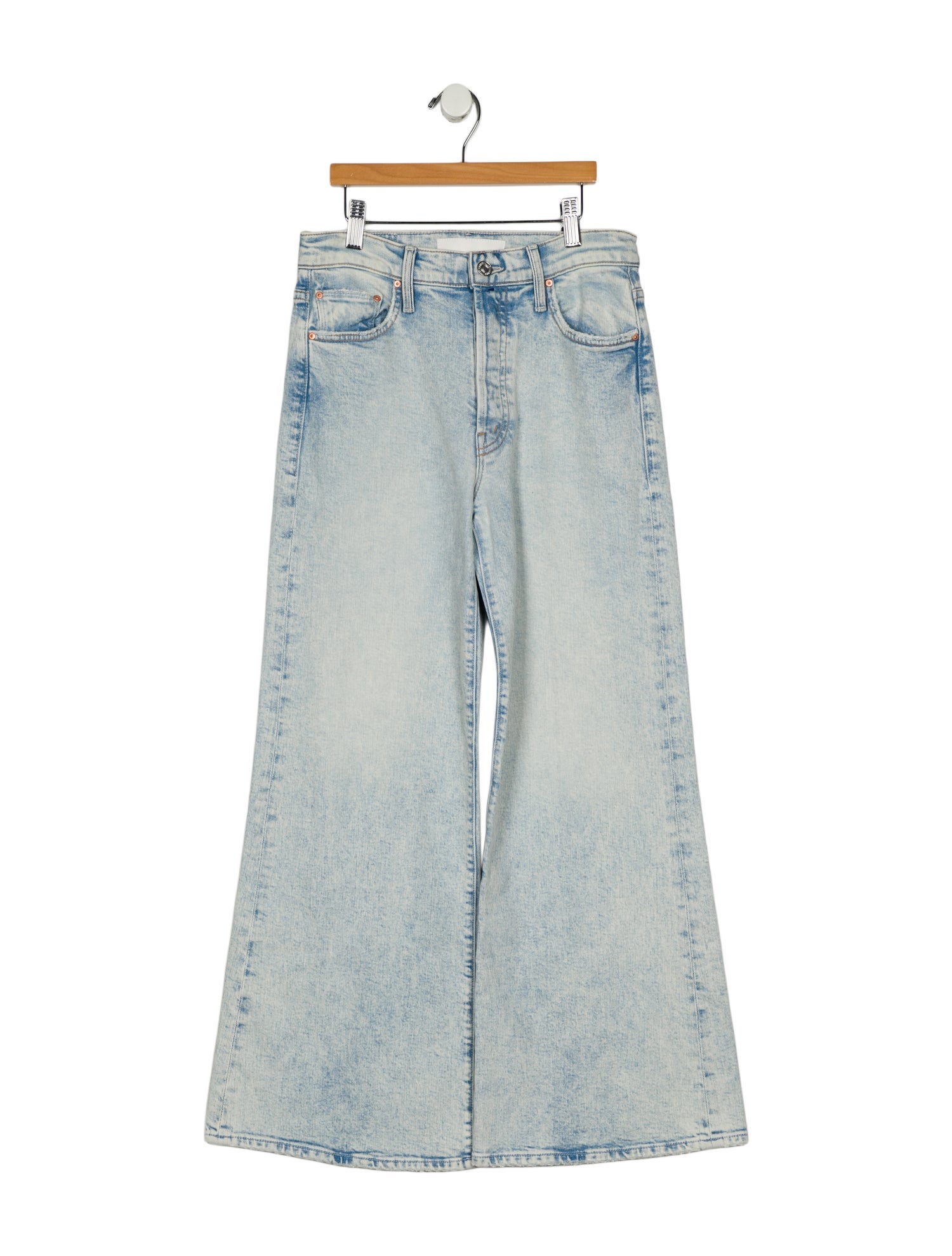 Mother Mid-Rise Wide Leg Jeans