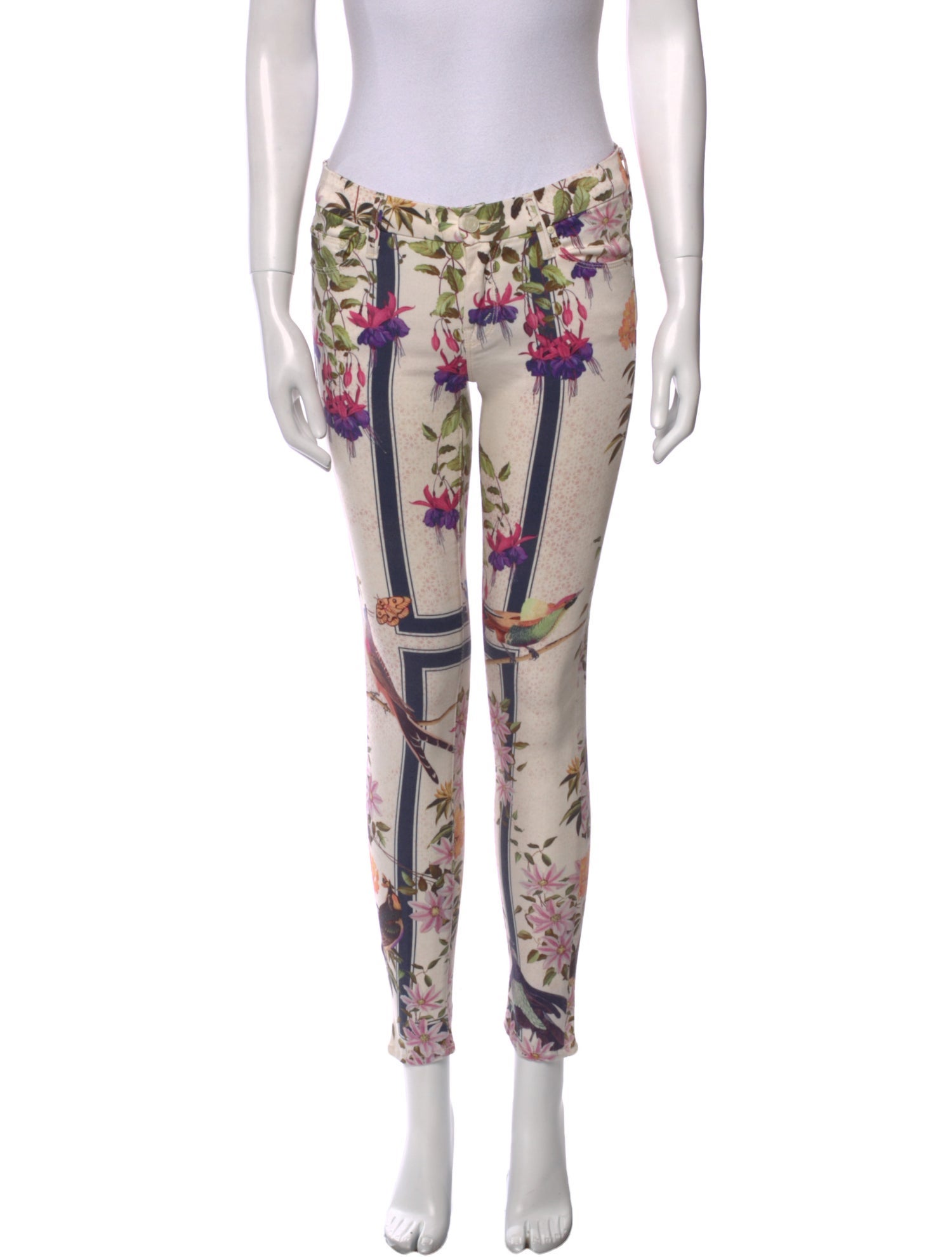 Mother Printed Skinny Leg Pants