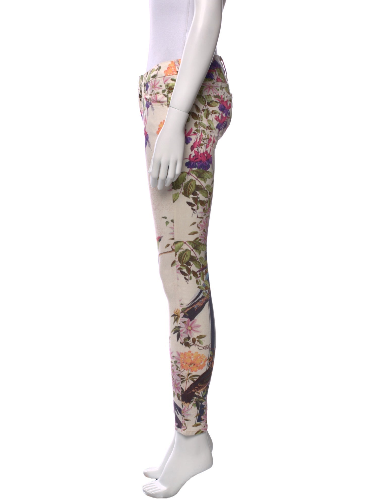 Mother Printed Skinny Leg Pants
