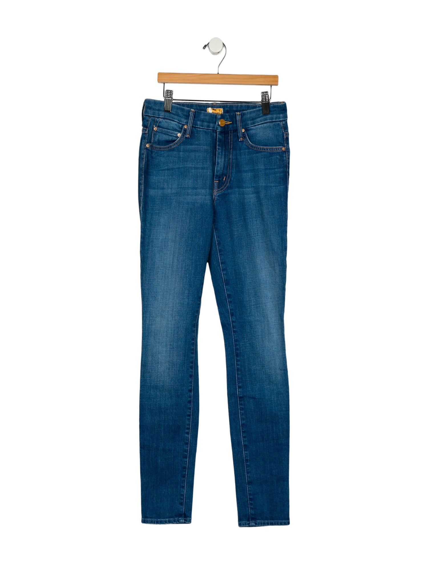 Mother Mid-Rise Skinny Leg Jeans