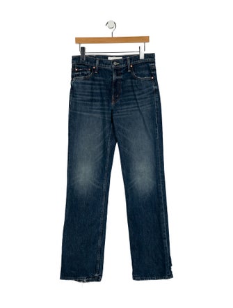 Mother Mid-Rise Wide Leg Jeans