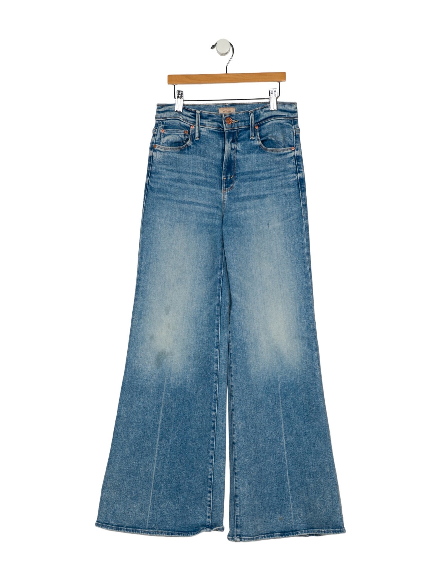 Mother Mid-Rise Wide Leg Jeans