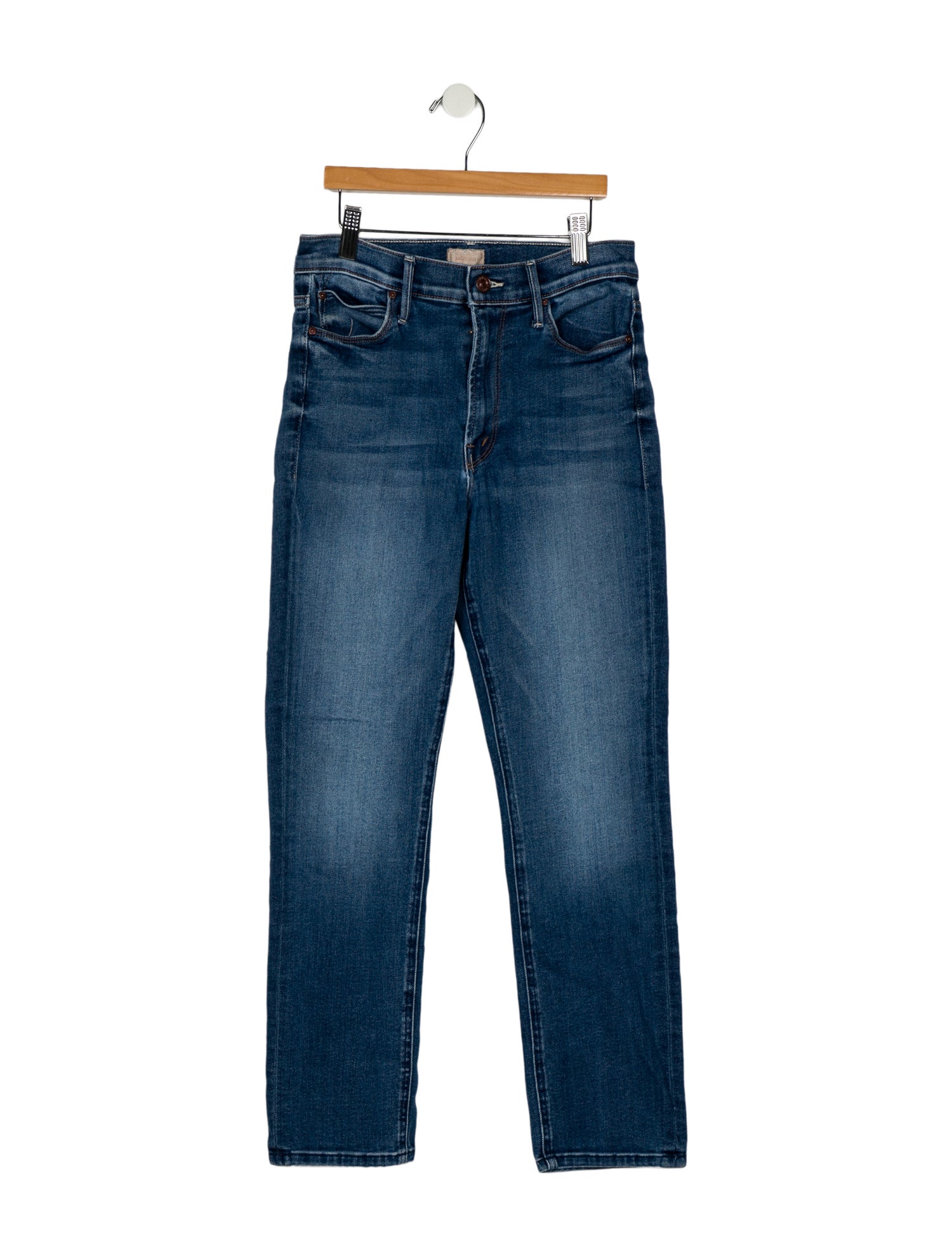Mother Mid-Rise Straight Leg Jeans