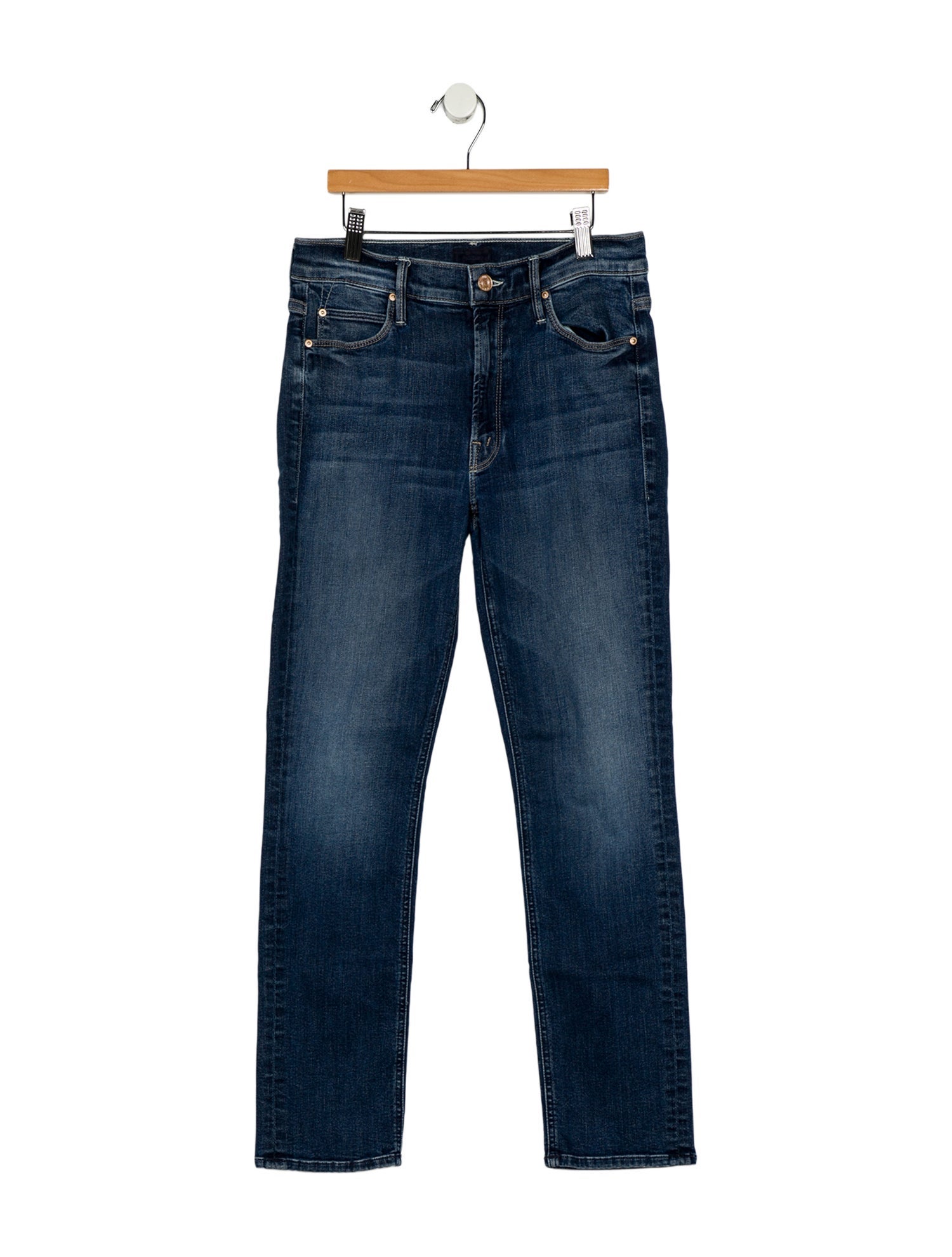 Mother Mid-Rise Straight Leg Jeans