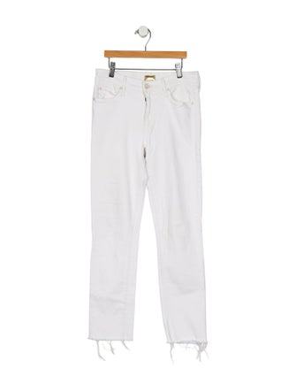 Mother Mid-Rise Straight Leg Jeans