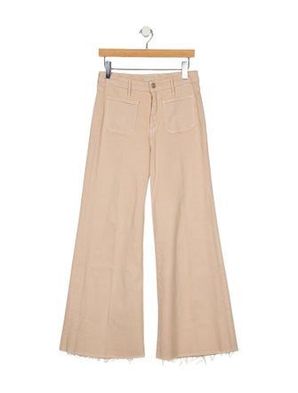 Mother Mid-Rise Wide Leg Jeans
