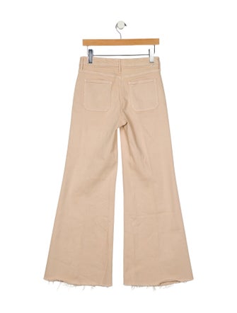 Mother Mid-Rise Wide Leg Jeans