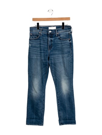 Mother Mid-Rise Straight Leg Jeans